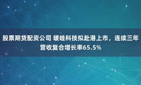 股票期货配资公司 暖哇科技拟赴港上市，连续三年营收复合增长率65.5%